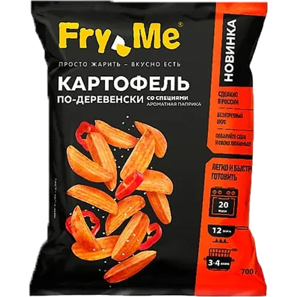 «FRY ME» картофельные дольки по-деревенски со специями «Ароматная паприка»