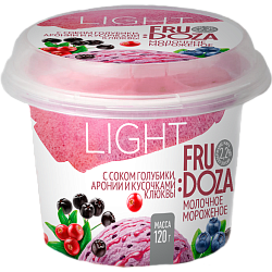 «FRUDOZA LIGHT» blueberry, chokeberry, cranberry milk plastic cup