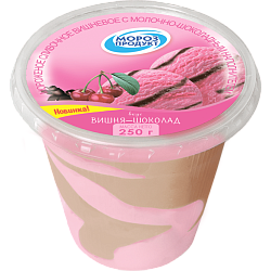 «MOROZPRODUCT» cherry with milk-chocolate filling butter glass plastic