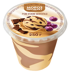 «MOROZPRODUCT» rum-raisin-milk chocolate butter glass plastic
